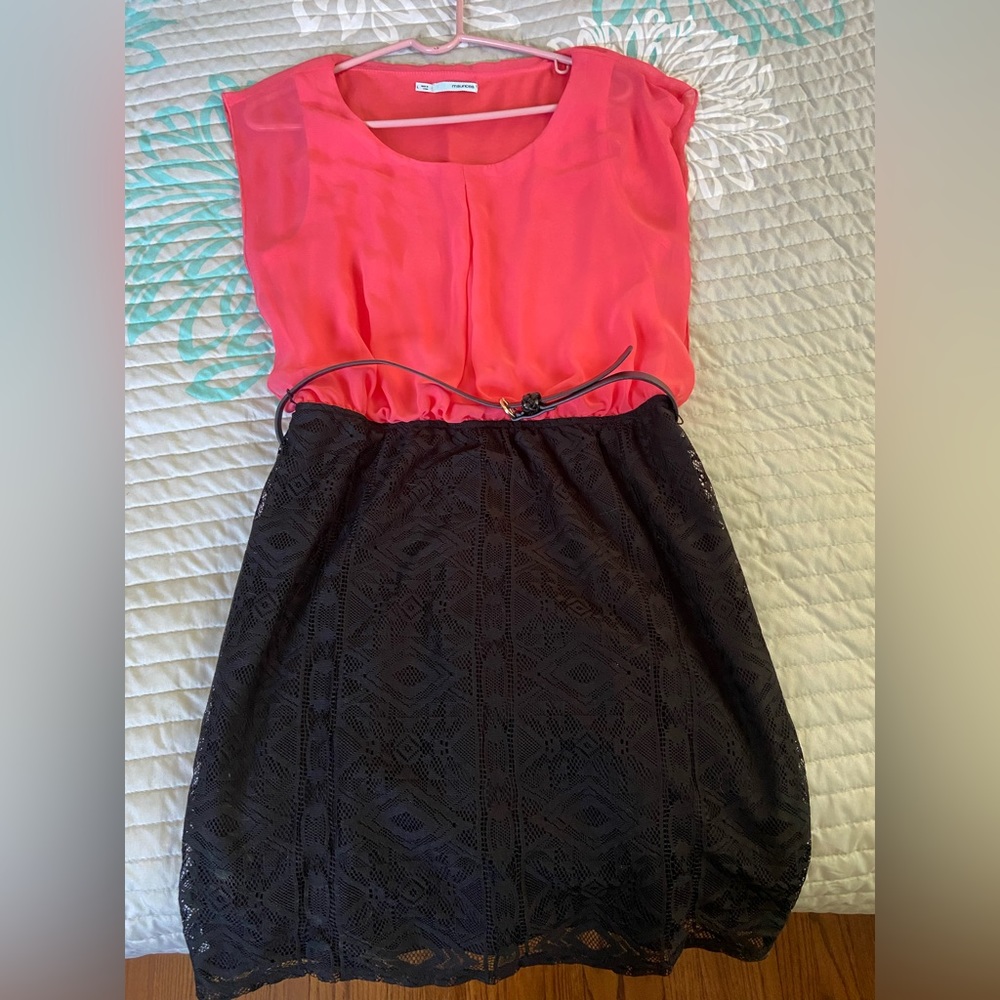 Maurices brand pink & black dress, size L.